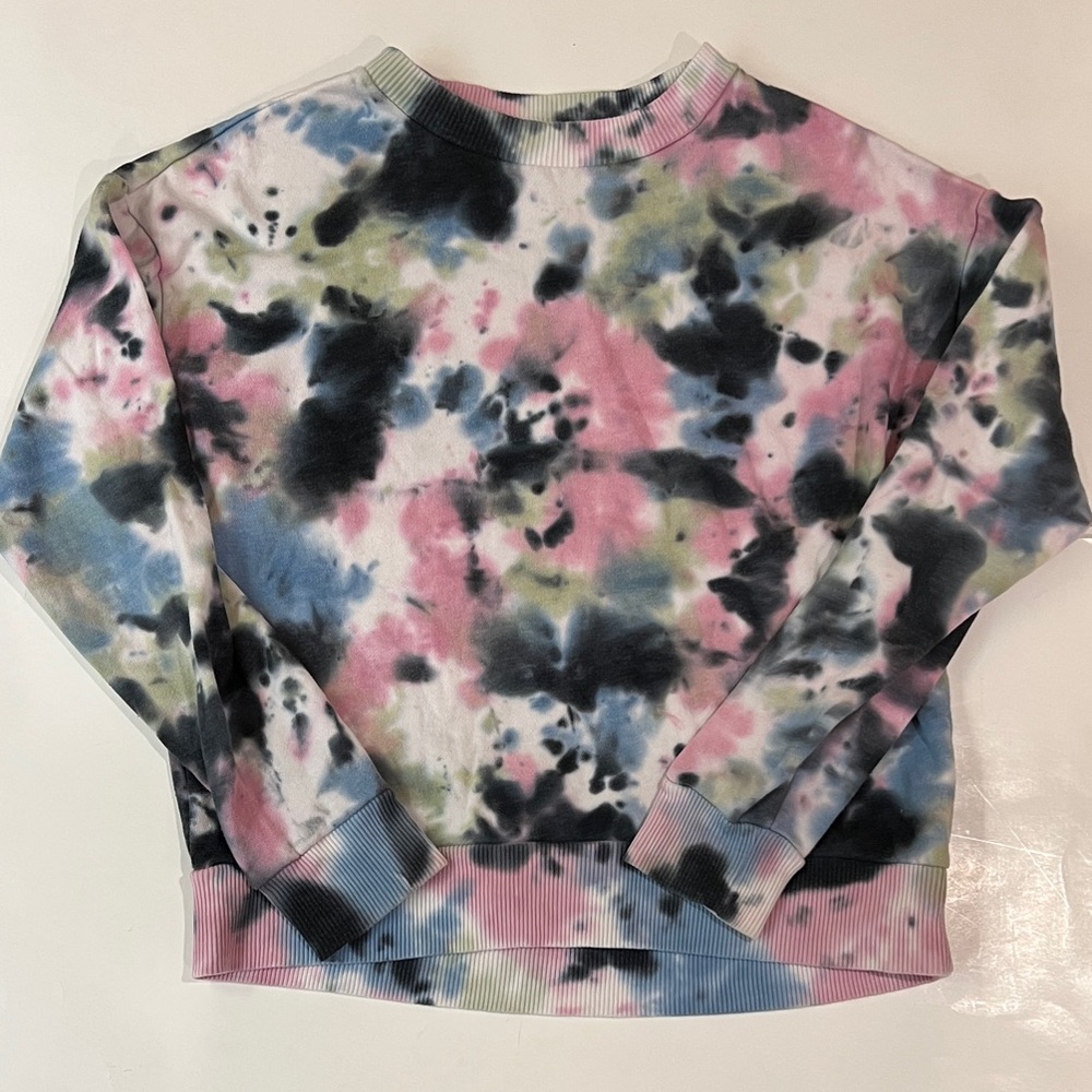 Women’s 90 degree Pastel Tie-Dye Crewneck Sweatshirt in size small